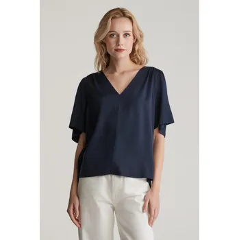 Dámská košile HALENKA GANT SS BLOUSE EVENING BLUE
