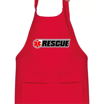 Kuchyňská zástěra Záchranář rescue kříž červený - Dětská zástěra na vaření - Univerzální velikost ( Červená )
