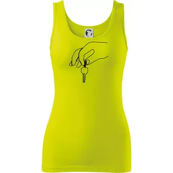 Dámské tričko Klíče a ruka jedním tahem - Dámské tílko - S ( Limetková )