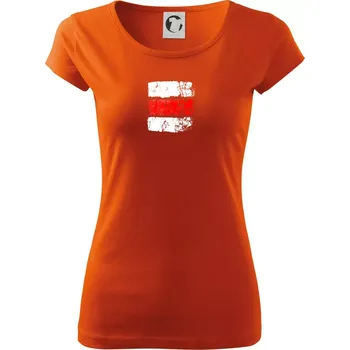 Dámské tričko Turistická značka - červená - Dámské triko Pure - S ( Oranžová )