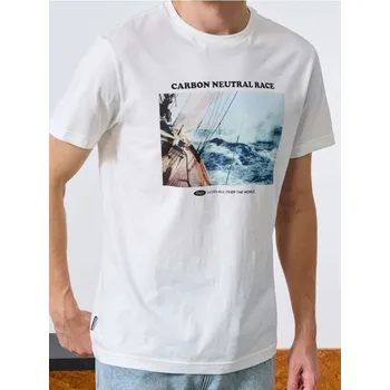 Pánské tričko Sinsay - Tričko s potiskem - krémová - 616EY-01X - 616EY-01X-M