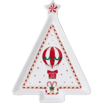 Talíř Easy Life Dezertní talíř Stromeček 21x16 cm CHRISTMAS WONDERLAND Easy Life