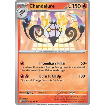 Karetní hra Chandelure 018 - White Flare Typ karty: Holo