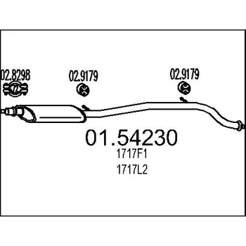 Auto-moto Střední tlumič výfuku MTS 01.54230