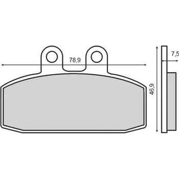 Brzdová destička BRENTA brzdové destičky KH256 / KH113 (organické) přední (BRENTA brzdové destičky KH256 / KH113 (organické) přední)
