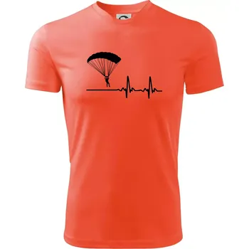Pánské tričko Paragliding EKG - Pánské triko Fantasy sportovní (dresovina) - XL ( Neonově oranžová )