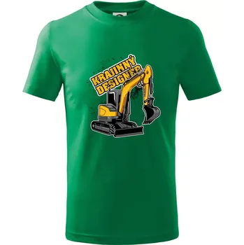 Chlapecké tričko Krajinný designér - Tričko dětské bavlněné - 98 cm / 2 roky ( Středně zelená )