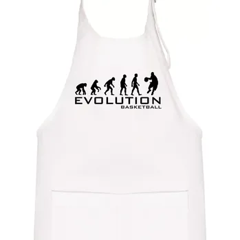 Kuchyňská zástěra Evoluce Basketball - Dětská zástěra na vaření - Univerzální velikost ( Bílá )