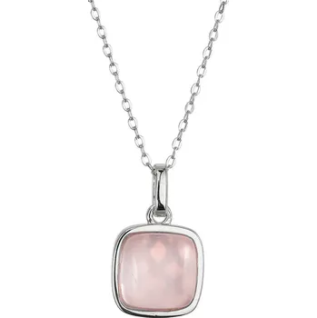 Náhrdelník EVOLUTION GROUP CZ Stříbrný náhrdelník s růženínem - 12166.3