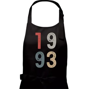 Kuchyňská zástěra Vintage číslice 1993 - Dámská zástěra na vaření - Univerzální velikost ( Černá )