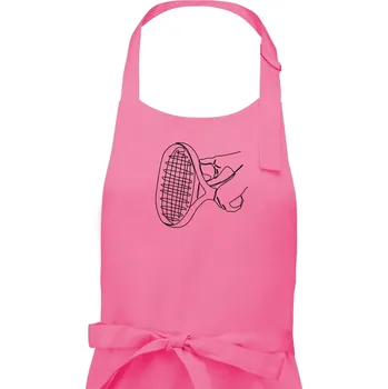 Kuchyňská zástěra Tenisová raketa jednim tahem - Pánská zástěra na vaření - Univerzální velikost ( Růžová )