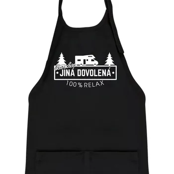 Kuchyňská zástěra Trochu jiná dovolená obytňák - Dětská zástěra na vaření - Univerzální velikost ( Černá )