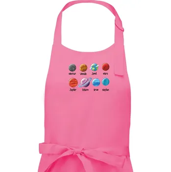 Kuchyňská zástěra Planety vedle sebe - Pánská zástěra na vaření - Univerzální velikost ( Růžová )