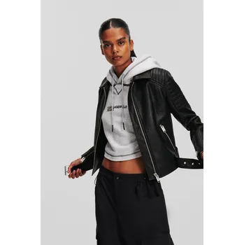 Dámská bunda BUNDA KARL LAGERFELD JEANS KLJ FAUX LEATHER JACKET BLACK