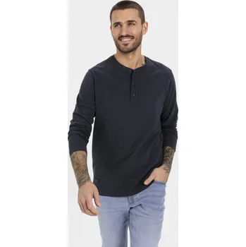 Pánské tričko TRIČKO CAMEL ACTIVE HENLEY 1/1 ARM BLUE