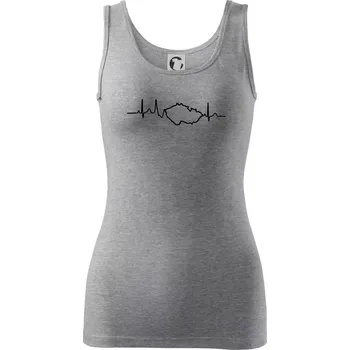 Dámské tričko EKG Česká republika - Dámské tílko - S ( Tmavě šedý melír )