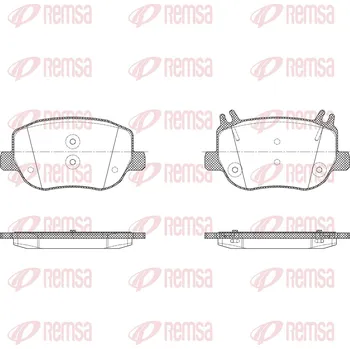 Brzdová destička Sada brzdových destiček, kotoučová brzda REMSA X2020.00
