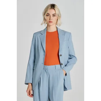 Dámské sako SAKO GANT REG STRETCH LINEN BLAZER DOVE BLUE