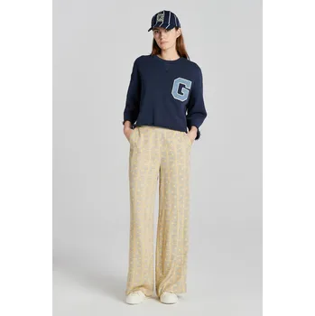 Dámské kalhoty KALHOTY GANT REG WIDE G PATTERN PANTS DUSTY YELLOW