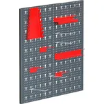 Kovová stěna na nářadí 60x60 cm s držáky DRABEST SP-7