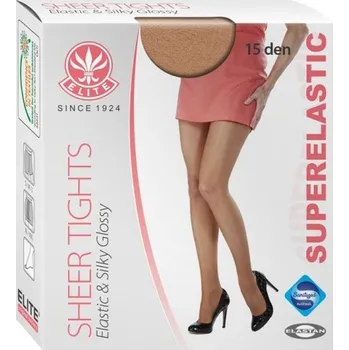 Dámské punčochy Elite Irena • 176-132 XXL • tělová opálená • punčochové kalhoty 15 DEN