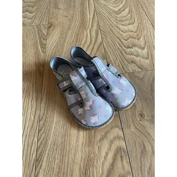 Dívčí obuv Barefoot bačkory/přezůvky - Jednorožec/duha šedá KTR barefoot Velikost: 32