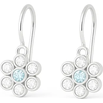 Náušnice Zlaté 585/1000 náušnice z bílého zlata kytičky brizura 6019B W/B