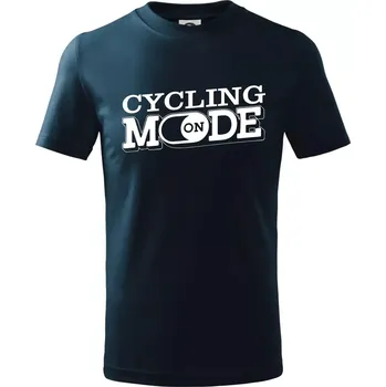 Chlapecké tričko Cycling mode - Tričko dětské bavlněné - 98 cm / 2 roky ( Námořní modrá (velmi tmavá - téměř černá) )