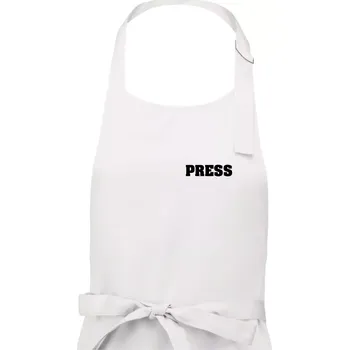 Kuchyňská zástěra Novinář nápis - Press - Pánská zástěra na vaření - Univerzální velikost ( Bílá )