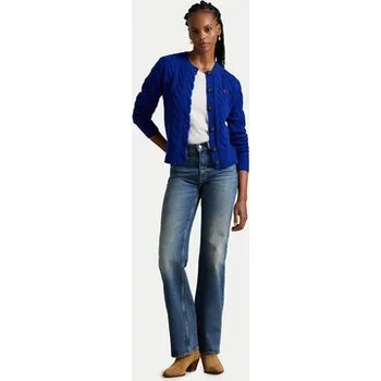 Dámský svetr Polo Ralph Lauren Kardigan 211972104010 Modrá Slim Fit L