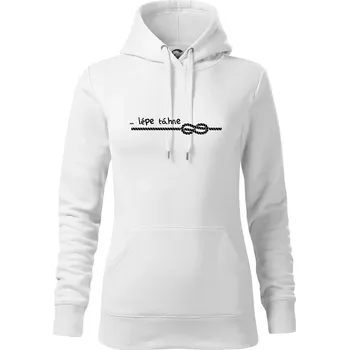Dámská mikina Ve dvou se to lépe táhne - Mikina dámská Cape s kapucí - L ( Bílá )