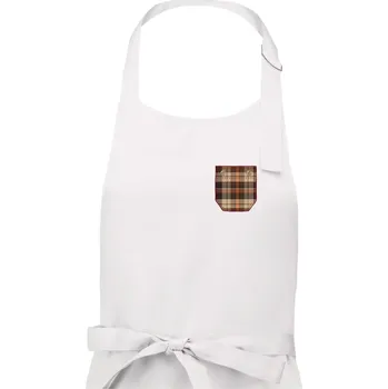Kuchyňská zástěra Flanelové triko hnědé - Dámská zástěra na vaření - Univerzální velikost ( Bílá )