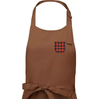Kuchyňská zástěra Flanelové triko červené - Pánská zástěra na vaření - Univerzální velikost ( Kakaová )