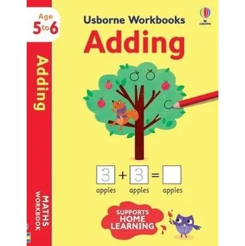 Cizojazyčná kniha Usborne Workbooks Adding 5-6