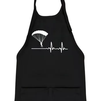 Kuchyňská zástěra Paragliding EKG - Dětská zástěra na vaření - Univerzální velikost ( Černá )
