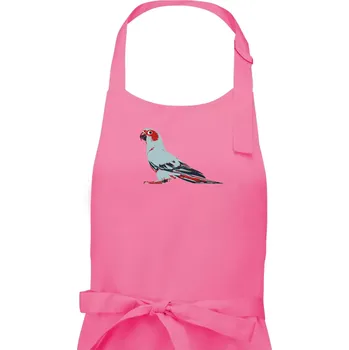 Kuchyňská zástěra Papoušek vintage - Pánská zástěra na vaření - Univerzální velikost ( Růžová )
