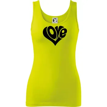 Dámské tričko Love nápis jednoduchý - Dámské tílko - S ( Limetková )