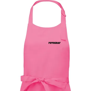 Kuchyňská zástěra Novinář nápis - Fotograf - Dámská zástěra na vaření - Univerzální velikost ( Růžová )