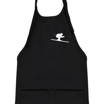 Kuchyňská zástěra Sjezdař prso - Dětská zástěra na vaření - Univerzální velikost ( Černá )