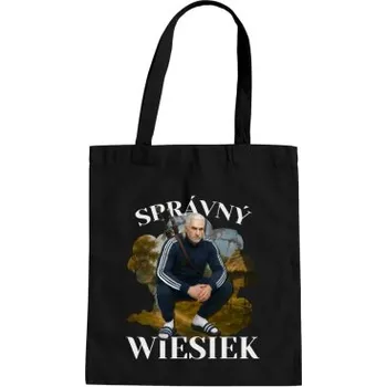 Žertovný předmět Správný Wiesiek - Geralt v teplákové soupravě - taška s potiskem- Tričkový.cz