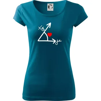 Dámské tričko Matematika láska - Dámské triko Pure - XS ( Petrolejová )