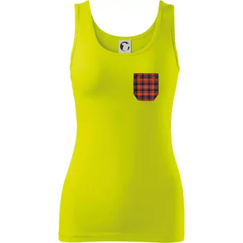 Dámské oblečení Flanelové triko červené - Dámské tílko - XS ( Limetková )