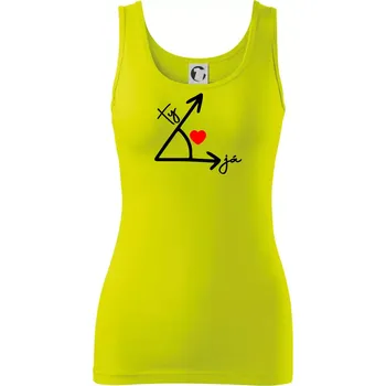 Dámské tričko Matematika láska - Dámské tílko - 2XL ( Limetková )