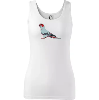 Dámské tričko Papoušek vintage - Dámské tílko - M ( Bílá )