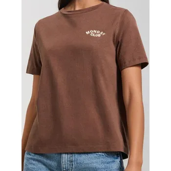 Dámské tričko Sinsay - Tričko s nápisem - hnědá - 619FG-84X - 619FG-84X-XS