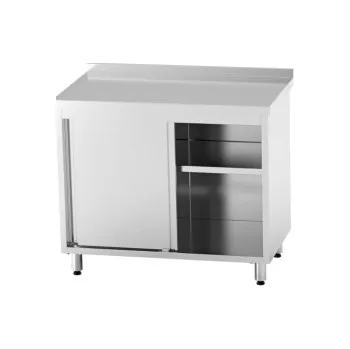 Dílenský stůl Pracovní stůl svařovaný se zadním lemem a posuvnými dveřmi hloubka 700mm, délka 1000x700x850mm