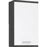 BELBEL koupelnová horní skříňka, tmavě šedý beton/bílý lesk, 5 let záruka + vyzvednutí ZDARMA