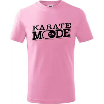 Karate mode - Tričko dětské bavlněné - 134 cm/8 let ( Růžová )