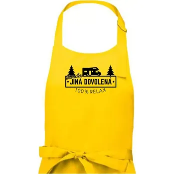Kuchyňská zástěra Trochu jiná dovolená obytňák - Pánská zástěra na vaření - Univerzální velikost ( Žlutá )