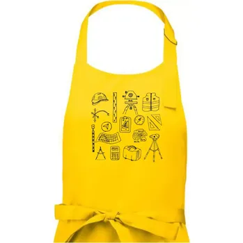 Kuchyňská zástěra Geodet vybavení - Dámská zástěra na vaření - Univerzální velikost ( Žlutá )